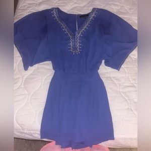 White house black market blue romper